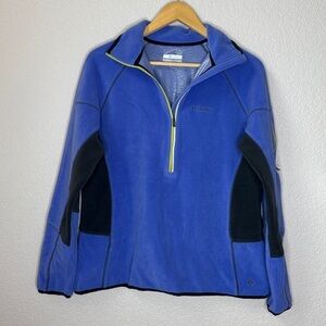 Columbia Omni Heat Quarter Zip Sweater Fleece Purple and Gray size XLarge